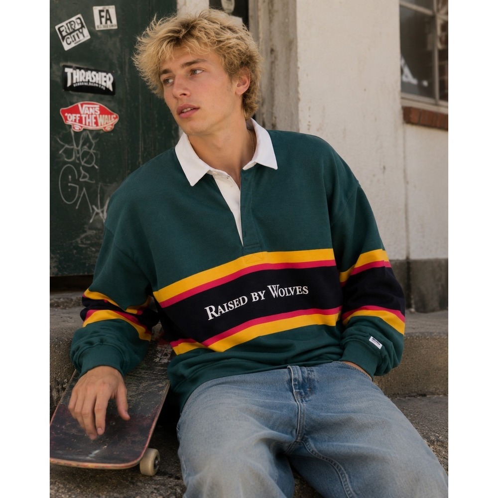 Barbarian‎ Rugby Raised By Wolves Urban Outfitters Mens L Pullover Canada Polo